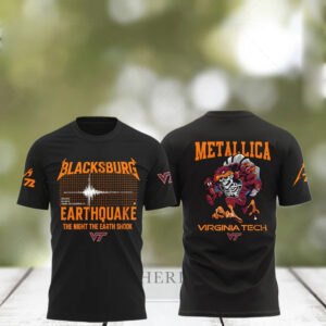 Breaking Virginia Tech Hokies Blacksburg Earthquake 2025 Shirt Gifts For Football Ideas