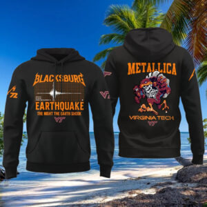 Breaking Virginia Tech Hokies Blacksburg Earthquake Hoodie Presents For Football Fans