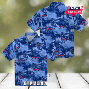 Buffalo Bills Coastal Palms Hawaiian Shirt
