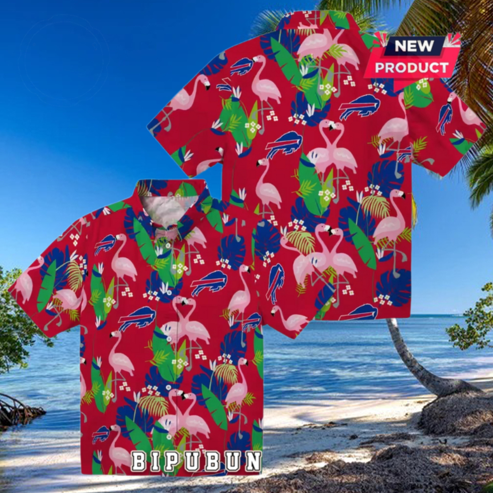 Buffalo Bills Flamingo Foliage Hawaiian Shirt Buffalo Bills Flamingo Foliage Hawaiian Shirt