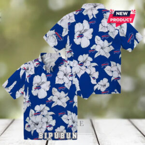 Buffalo Bills Hibiscus Blooms Hawaiian Shirt