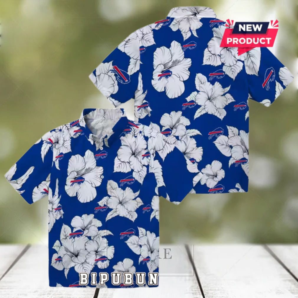 Buffalo Bills Hibiscus Blooms Hawaiian Shirt Buffalo Bills Hibiscus Blooms Hawaiian Shirt