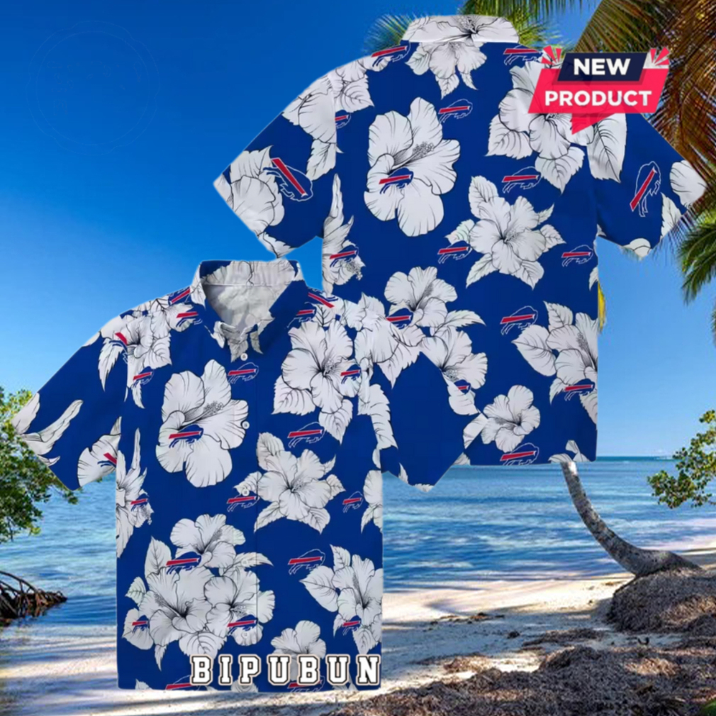 Buffalo Bills Hibiscus Blooms Hawaiian Shirt Buffalo Bills Hibiscus Blooms Hawaiian Shirt