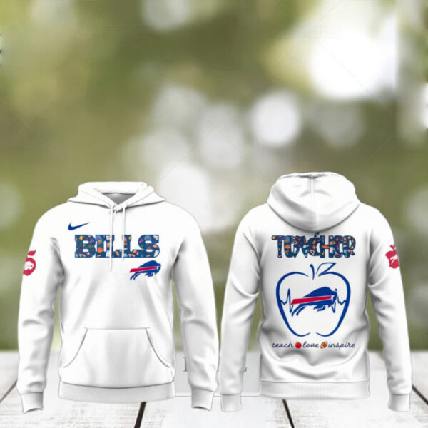 Buffalo Bills Teacher Appreciation White Hoodie