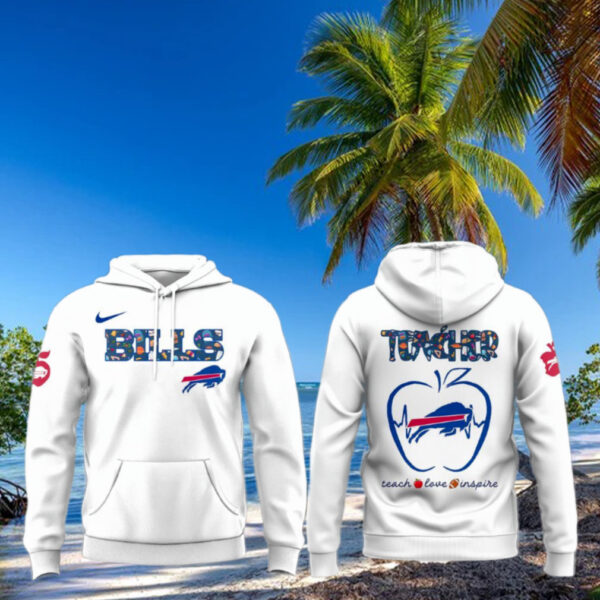 Buffalo Bills Teacher Appreciation White Hoodie