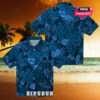 Carolina Panthers Palm Motifs Hawaiian Shirt
