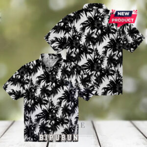 Carolina Panthers Palm Motifs Hawaiian Shirt