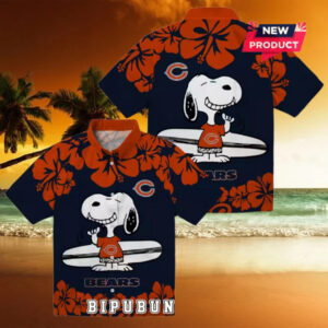 Chicago Bears Snoopy Surf Hawaiian Shirt