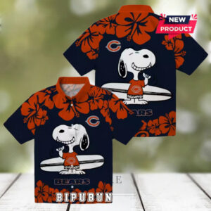 Chicago Bears Snoopy Surf Hawaiian Shirt
