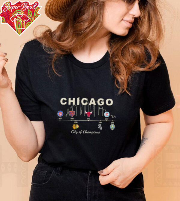 Chicago Sports History City of Champions shirt