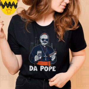 Chicago’s Pope Leo XIV Da Pope holding beer and hotdog shirt