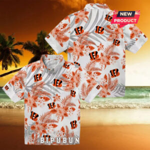 Cincinnati Bengals Hibiscus Palm Leaves Hawaiian Shirt