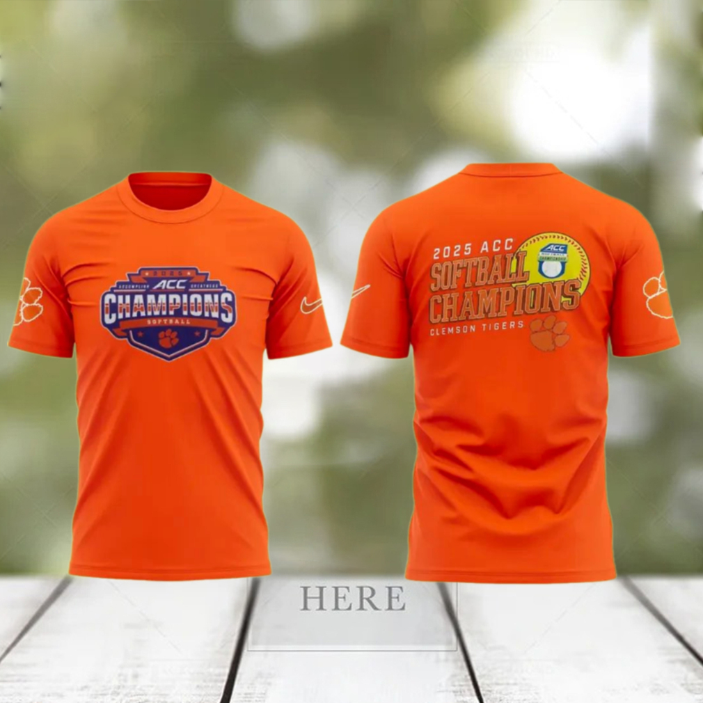 Clemson Softball ACC Champions 2025 T Shirt Clemson Softball ACC Champions 2025 T Shirt