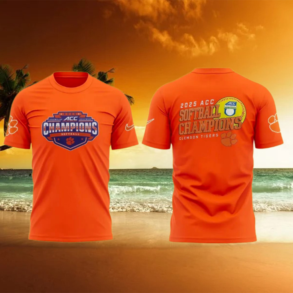 Clemson Softball ACC Champions 2025 T Shirt Clemson Softball ACC Champions 2025 T Shirt