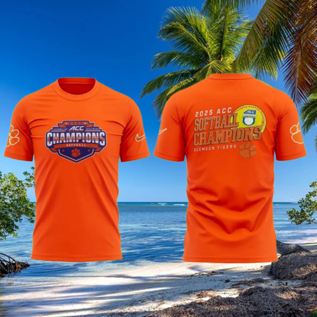 Clemson Softball ACC Champions 2025 T Shirt Clemson Softball ACC Champions 2025 T Shirt