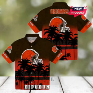 Cleveland Browns Sunset Pattern Hawaiian Shirt
