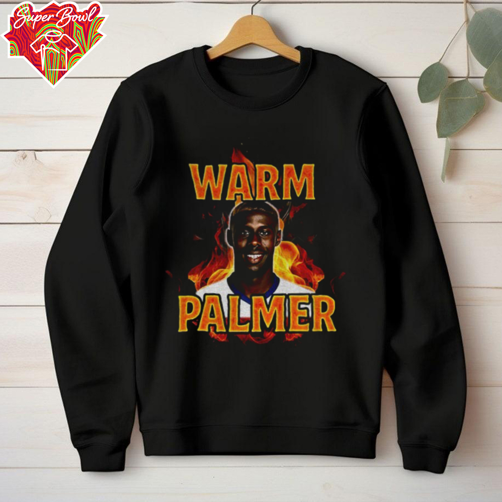 Cole Palmer warm Palmer in fire shirt Cole Palmer warm Palmer in fire shirt