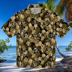 Colorado Buffaloes Floral Pineapple Gold Hawaiian Shirt
