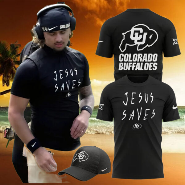 Colorado Buffaloes Jesus Saves Black Nike T Shirt Unique Gifts For Husband