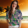 Colorado Rockies Flamingo Foliage Hawaiian Shirt   MLB Team Blue Green Tropical Shirt for Summer Fans