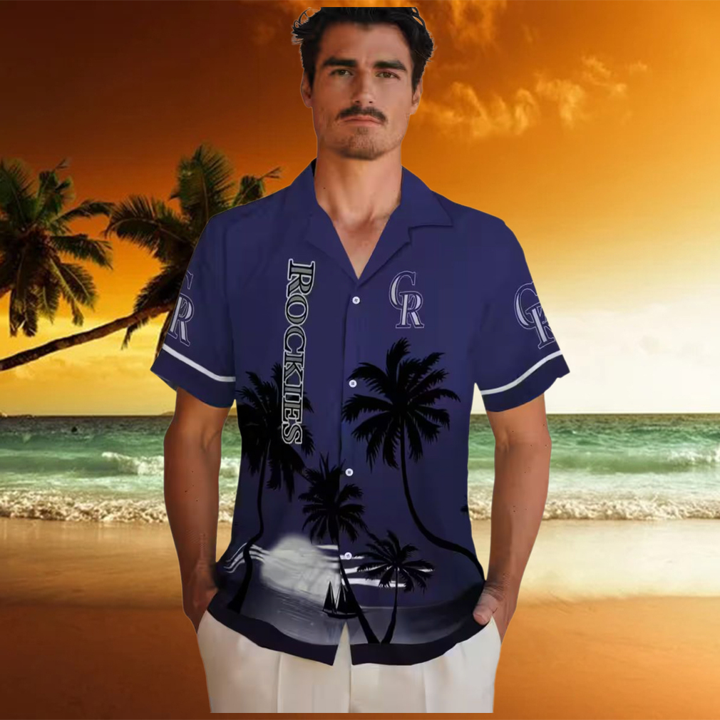 Colorado Rockies Sunset Beach Hawaiian Shirt MLB Team Aloha Shirt for Baseball Fans Colorado Rockies Sunset Beach Hawaiian Shirt MLB Team Aloha Shirt for Baseball Fans