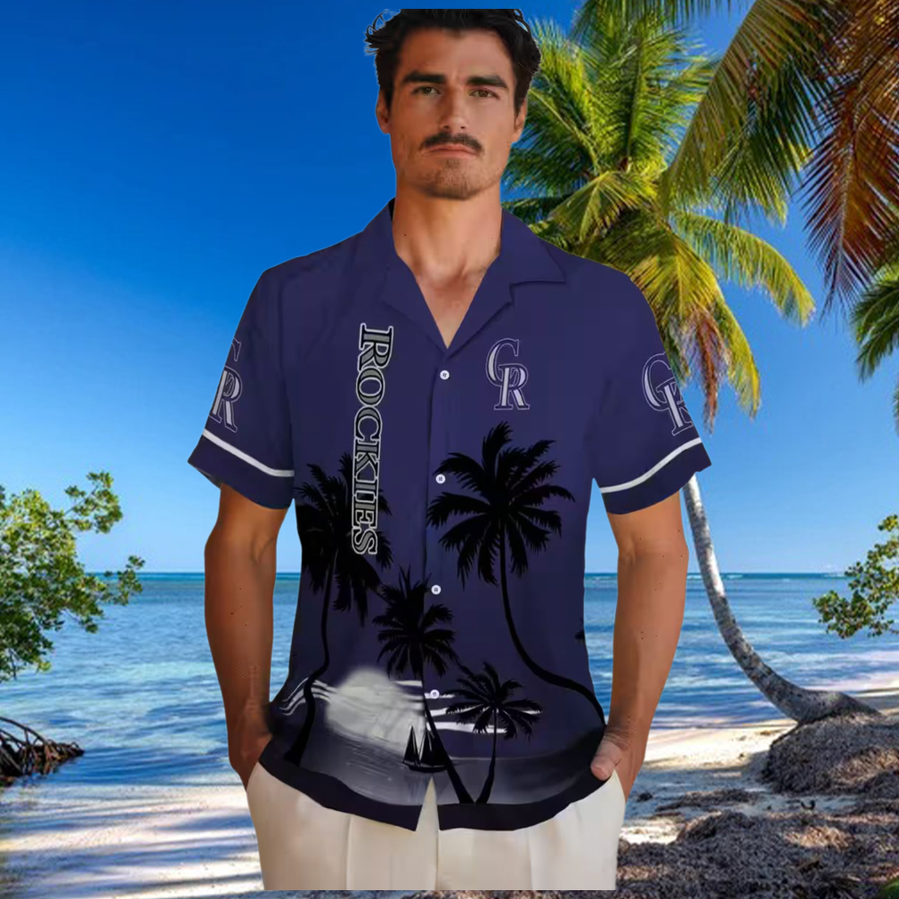 Colorado Rockies Sunset Beach Hawaiian Shirt MLB Team Aloha Shirt for Baseball Fans Colorado Rockies Sunset Beach Hawaiian Shirt MLB Team Aloha Shirt for Baseball Fans