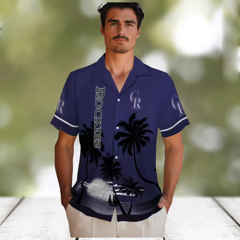 Colorado Rockies Sunset Beach Hawaiian Shirt MLB Team Aloha Shirt for Baseball Fans Colorado Rockies Sunset Beach Hawaiian Shirt MLB Team Aloha Shirt for Baseball Fans