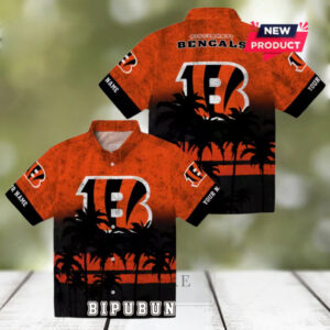 Custom Cincinnati Bengals Sunset Pattern Hawaiian Shirt