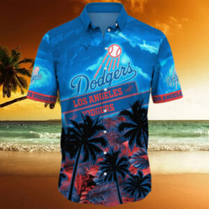 Custom Los Angeles Dodgers Tropical Canoe Hawaiian Shirt   MLB Summer Shirt for Dodgers Fans