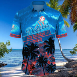 Custom Los Angeles Dodgers Tropical Canoe Hawaiian Shirt   MLB Summer Shirt for Dodgers Fans