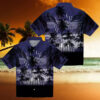 Georgia Southern Eagles Palm Horizon Blue Hawaiian Shirt