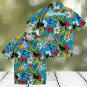 Custom Miami Marlins Hawaiian Shirt Tropical Toucan Design for Baseball Fans
