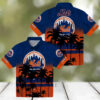 Custom New York Mets Sunset Pattern Hawaiian Shirt   MLB Fan Beach Shirt for Summer 2025