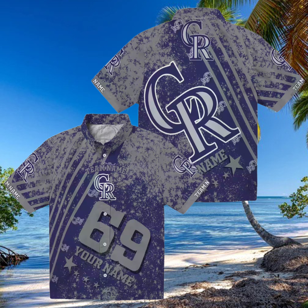 Custom Team Colorado Rockies Tropical Hawaiian Shirt Blue Star Stripes MLB Aloha Shirt for Summer & Beach Custom Team Colorado Rockies Tropical Hawaiian Shirt Blue Star Stripes MLB Aloha Shirt for Summer & Beach