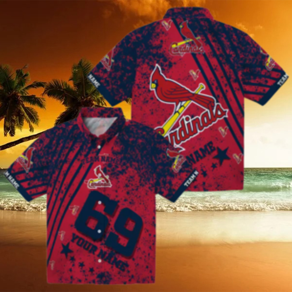 Custom Team Red St. Louis Cardinals Hawaiian Shirt MLB Star Stripes Design for Summer Parties Custom Team Red St. Louis Cardinals Hawaiian Shirt MLB Star Stripes Design for Summer Parties