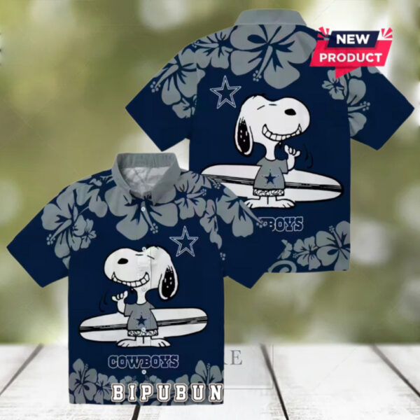 Dallas Cowboys Snoopy Surf Hawaiian Shirt