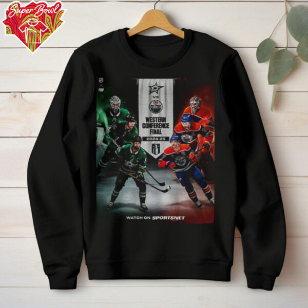 Dallas Stars vs Edmonton Oilers Hockey Western Conference Final 2024 2025 shirt