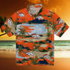 Denver Broncos Palm Horizon Orange Hawaiian Shirt