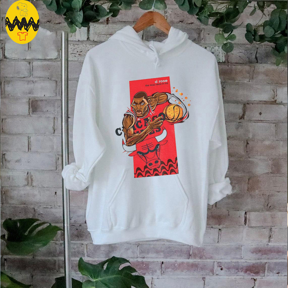 Derrick Rose Chicago Bulls NBA Basketball cartoon the MVP rises in rio shirt Derrick Rose Chicago Bulls NBA Basketball cartoon the MVP rises in rio shirt