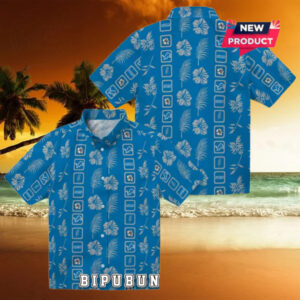 Detroit Lions Framed Floral NIke Hawaiian Shirt