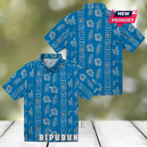 Detroit Lions Framed Floral NIke Hawaiian Shirt
