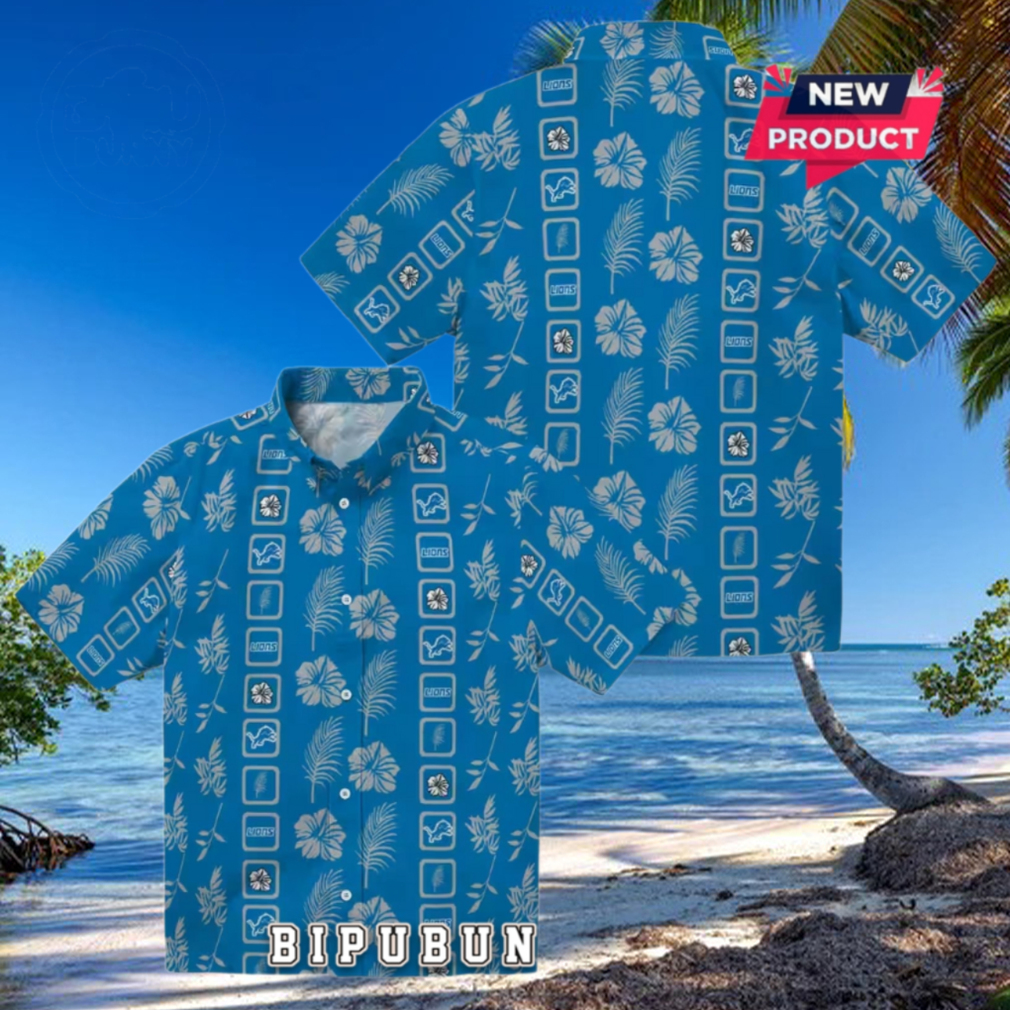 Detroit Lions Framed Floral NIke Hawaiian Shirt Detroit Lions Framed Floral NIke Hawaiian Shirt