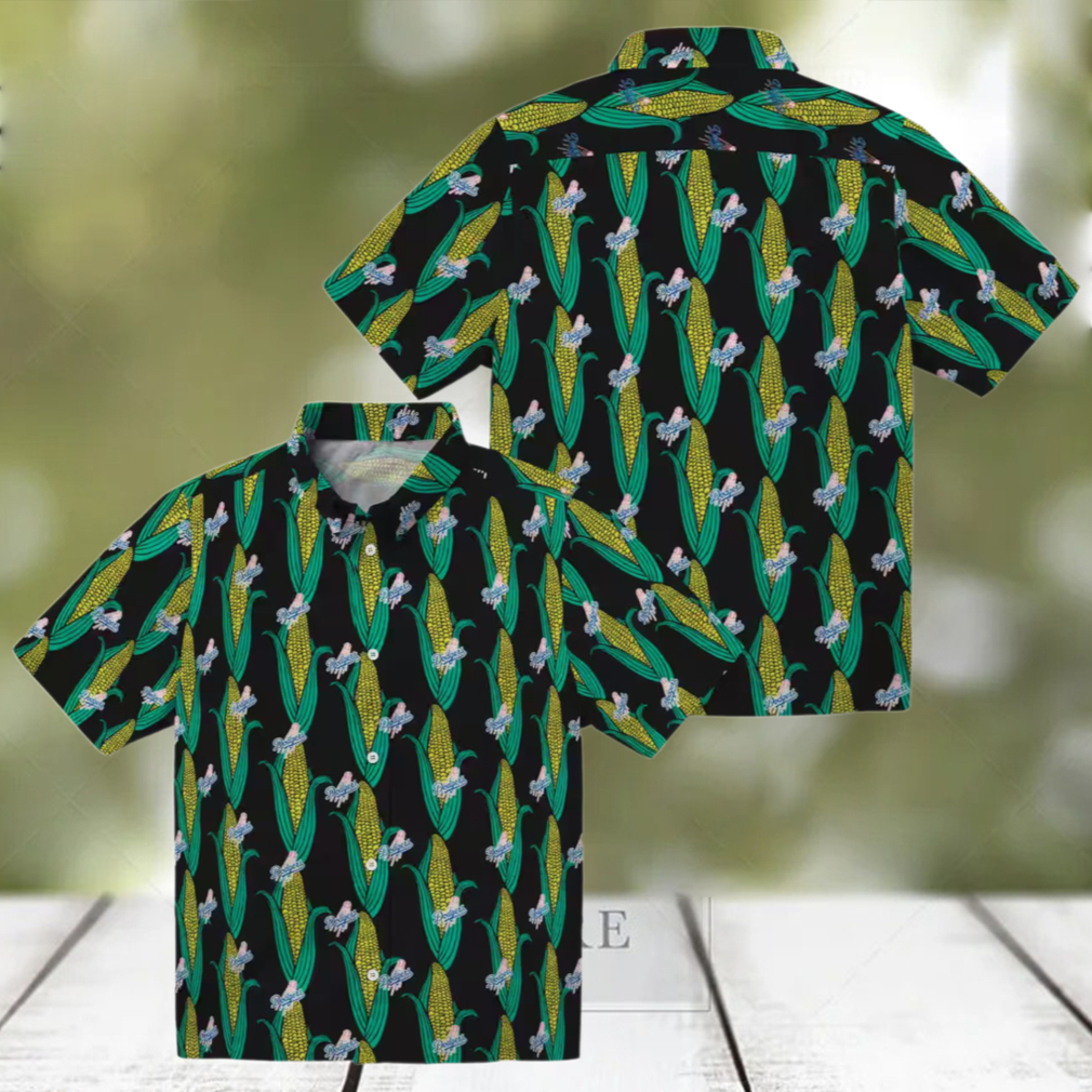 Dodgers Black and Green Hawaiian Shirt Corn Motif Baseball Fan Gift Dodgers Black and Green Hawaiian Shirt Corn Motif Baseball Fan Gift