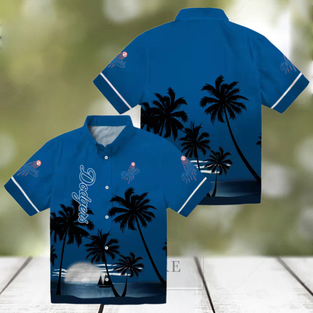 Dodgers Blue Black Tropical Hawaiian Shirt Sunset Beach MLB Fan Apparel Dodgers Blue Black Tropical Hawaiian Shirt Sunset Beach MLB Fan Apparel