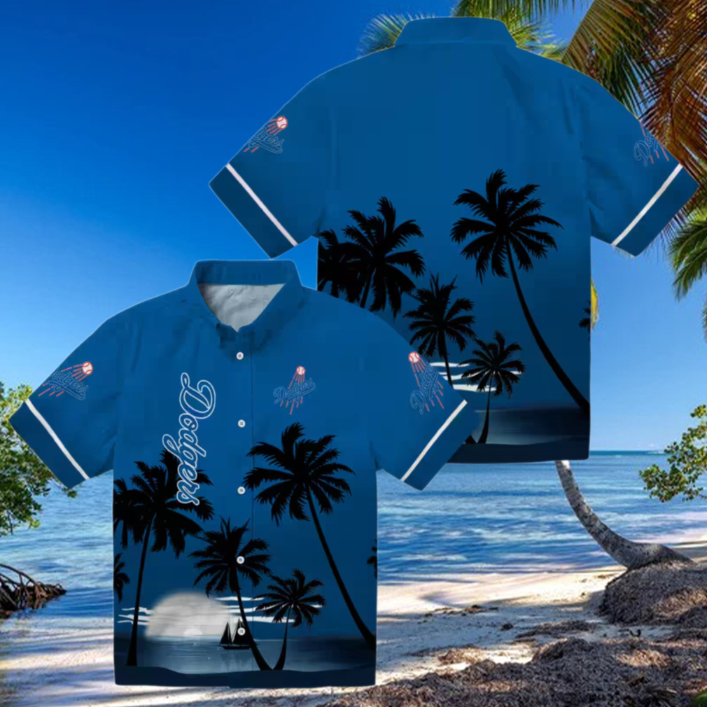 Dodgers Blue Black Tropical Hawaiian Shirt Sunset Beach MLB Fan Apparel Dodgers Blue Black Tropical Hawaiian Shirt Sunset Beach MLB Fan Apparel
