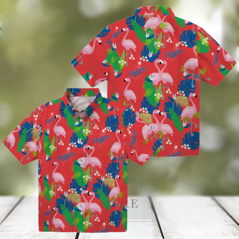 Dodgers Floral Flamingo Hawaiian Shirt MLB Tropical Beach Shirt Gift for Fans Dodgers Floral Flamingo Hawaiian Shirt MLB Tropical Beach Shirt Gift for Fans