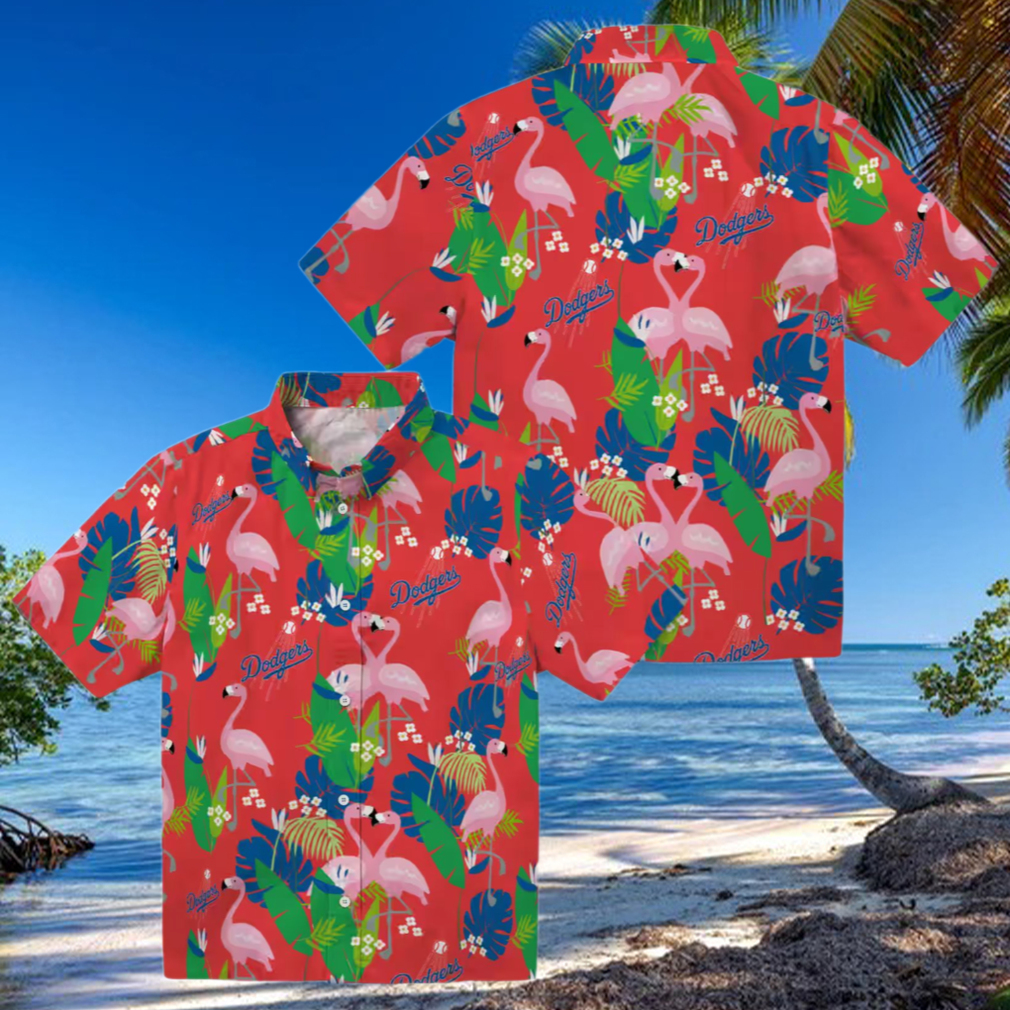 Dodgers Floral Flamingo Hawaiian Shirt MLB Tropical Beach Shirt Gift for Fans Dodgers Floral Flamingo Hawaiian Shirt MLB Tropical Beach Shirt Gift for Fans