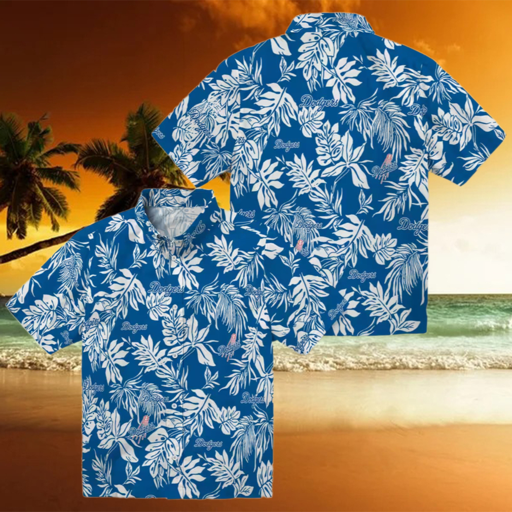 Dodgers Tropical Leaf Hawaiian Shirt MLB Summer Beach Fan Apparel Dodgers Tropical Leaf Hawaiian Shirt MLB Summer Beach Fan Apparel