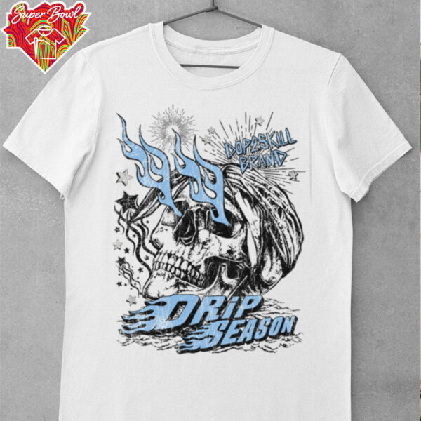 Dopeskill Brand Drip Season Skull Graphic T Shirt