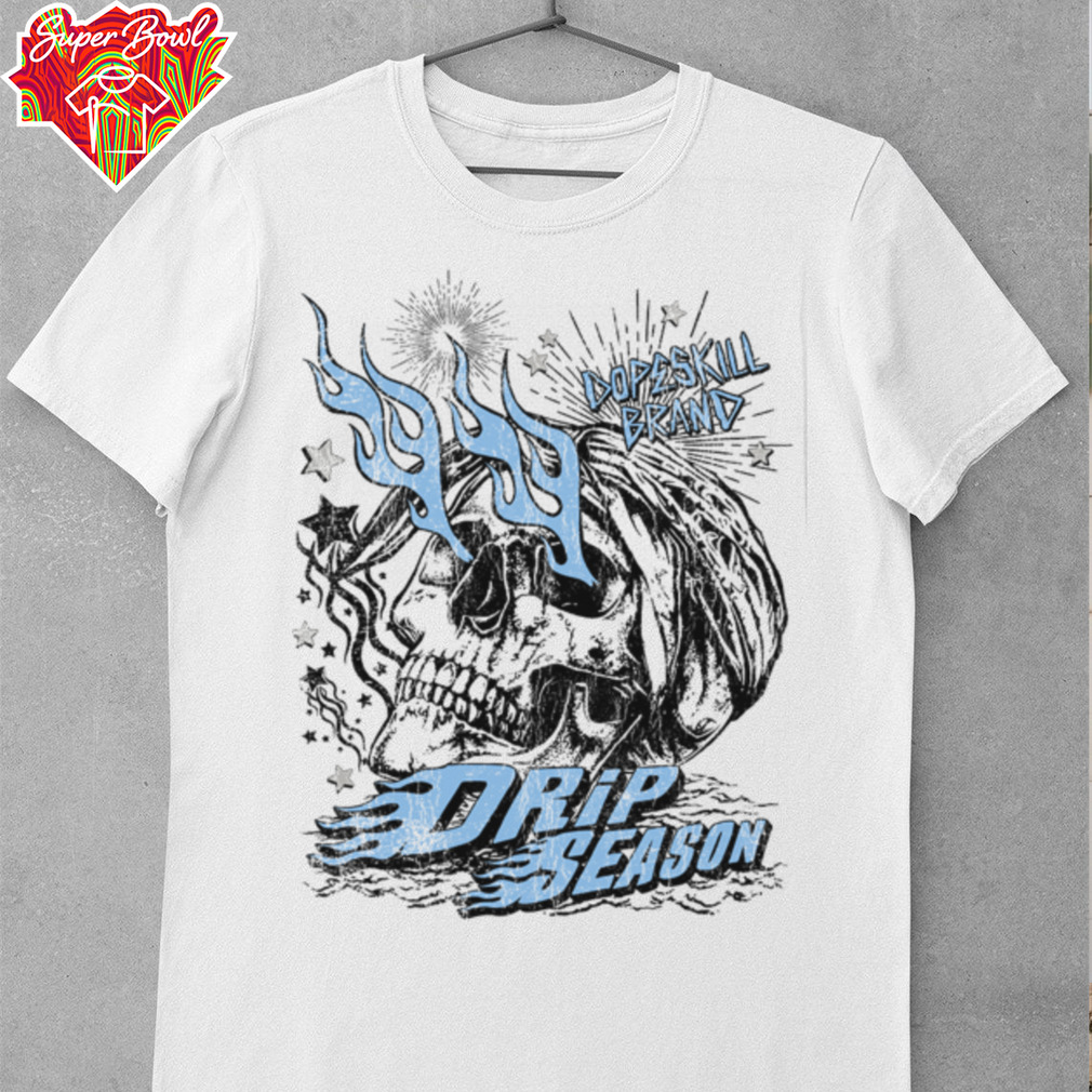 Dopeskill Brand Drip Season Skull Graphic T Shirt Dopeskill Brand Drip Season Skull Graphic T Shirt